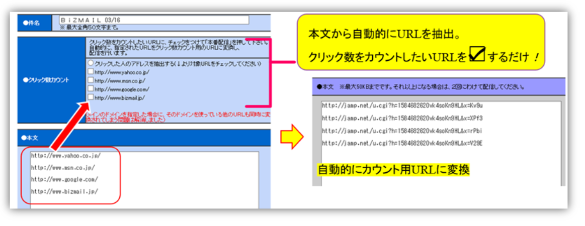 クリックカウント、ビズメール、BiZMAIL